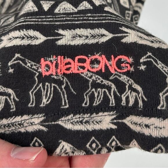 Billabong Bodycon Tribal Long Sleeve Cotton Mini Dress Large - Picture 5 of 10